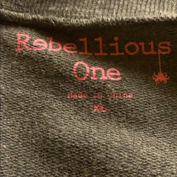 Rebellious One More Not Less Cropped Sweater XL - Picture 3 of 6